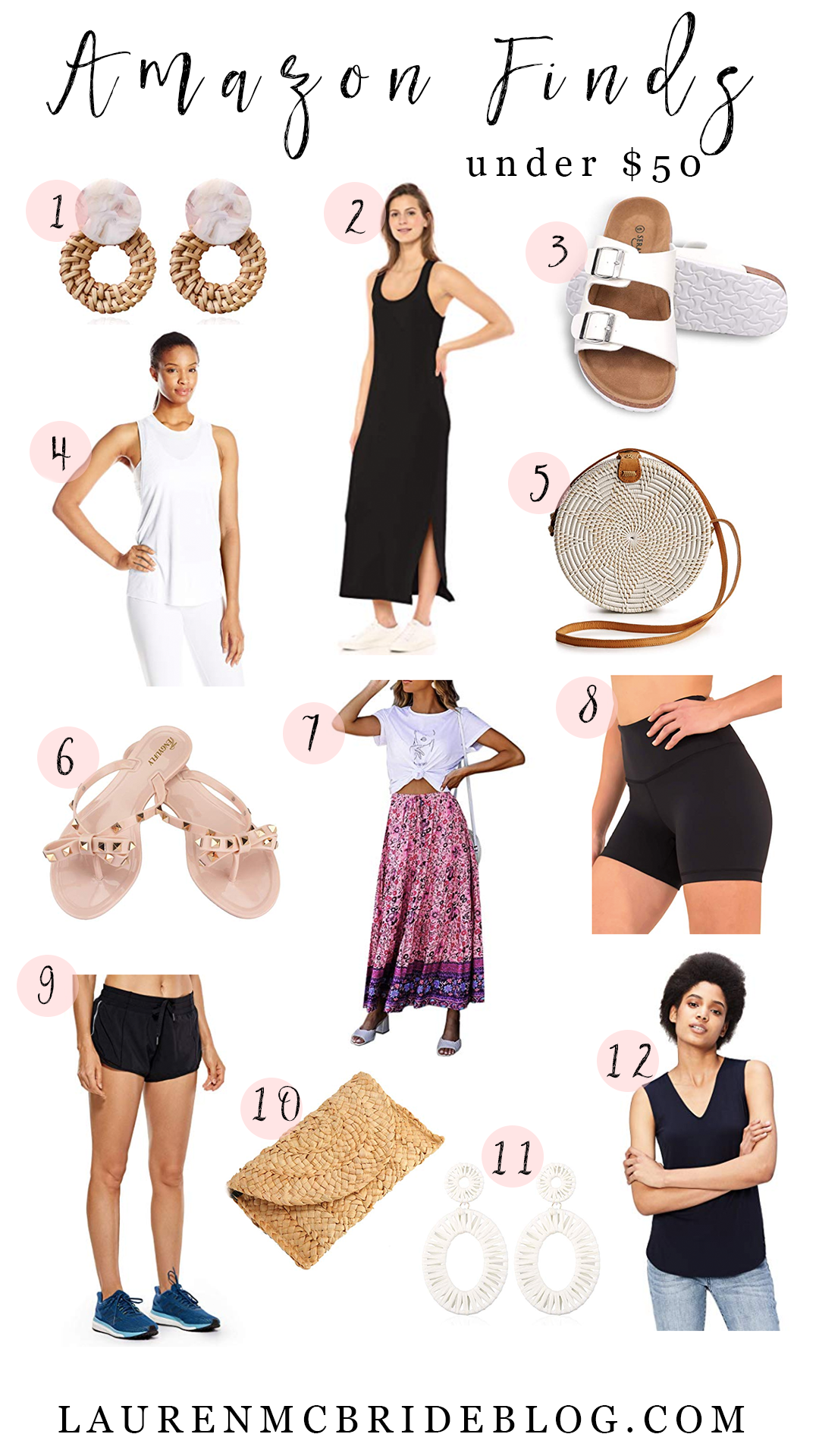 Connecticut life and style blogger Lauren McBride shares her July Amazon Finds Under $50 including summer accessories, dupes, and athletic wear.