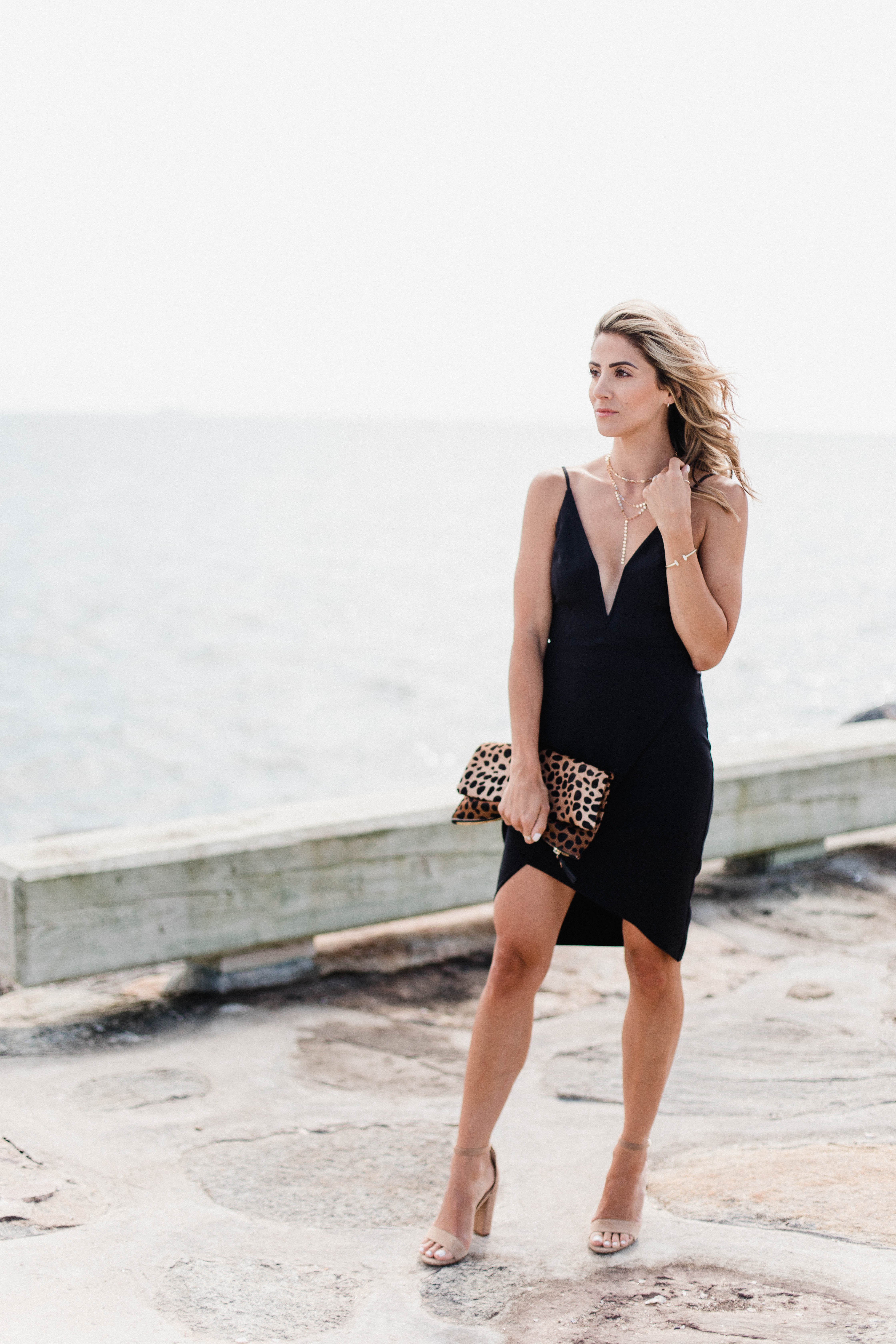 Connecticut life and style blogger Lauren McBride shares Wedding Guest Dress options, as well as how to transition them to the fall season.