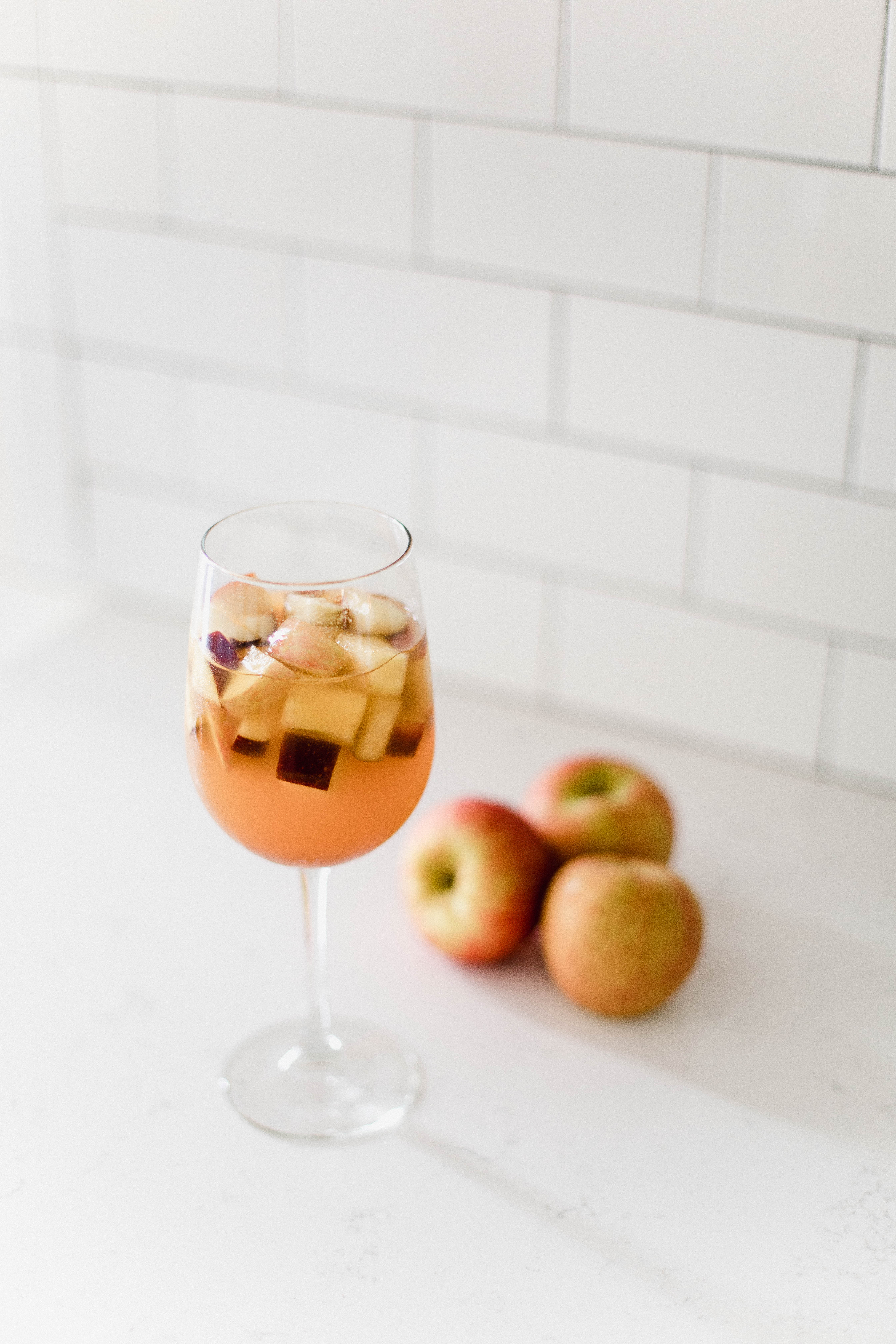 Connecticut life and style blogger Lauren McBride shares a Caramel Apple Cider Sangria recipe that's a fun, adult twist on a favorite fall beverage.