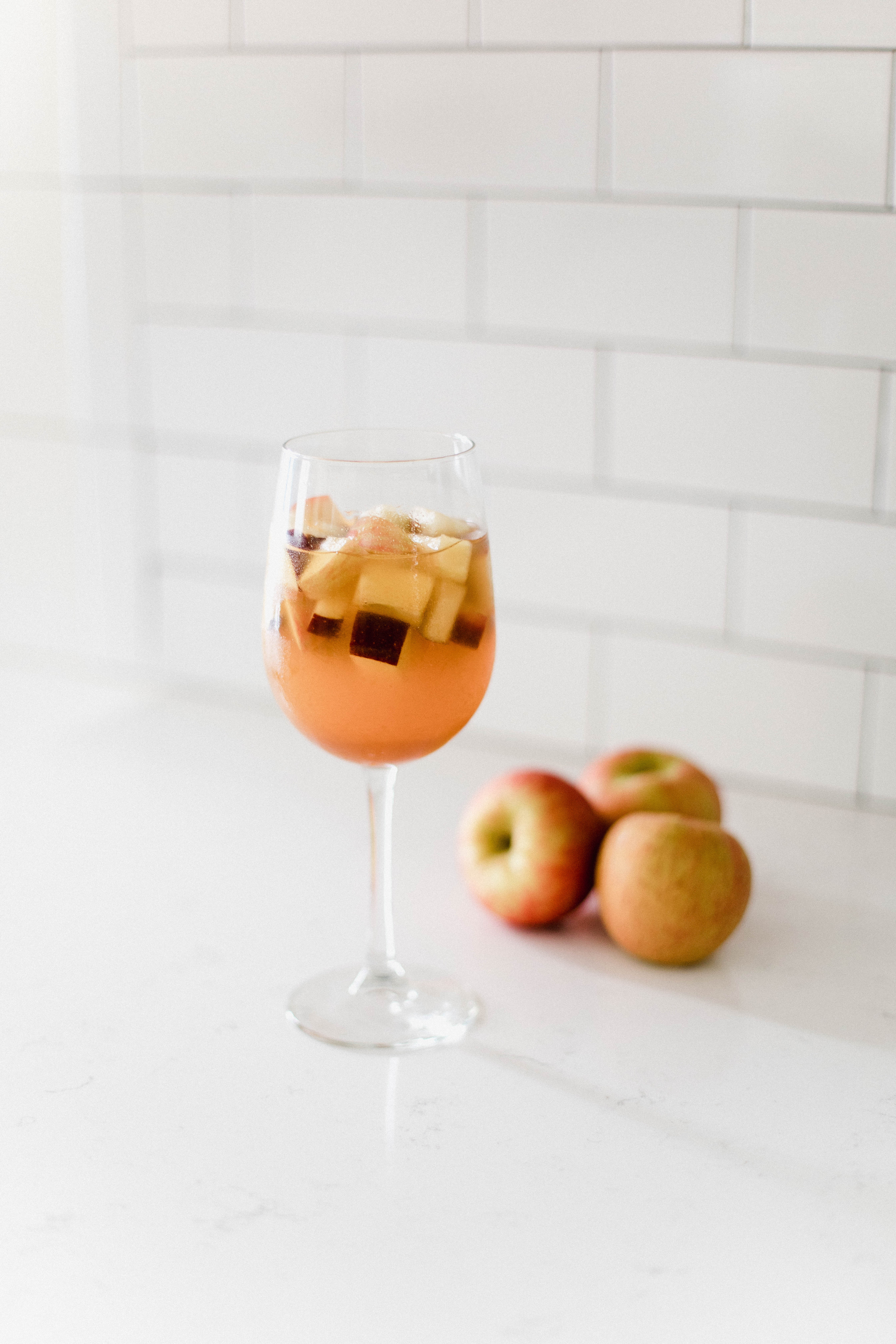 Connecticut life and style blogger Lauren McBride shares a Caramel Apple Cider Sangria recipe that's a fun, adult twist on a favorite fall beverage.