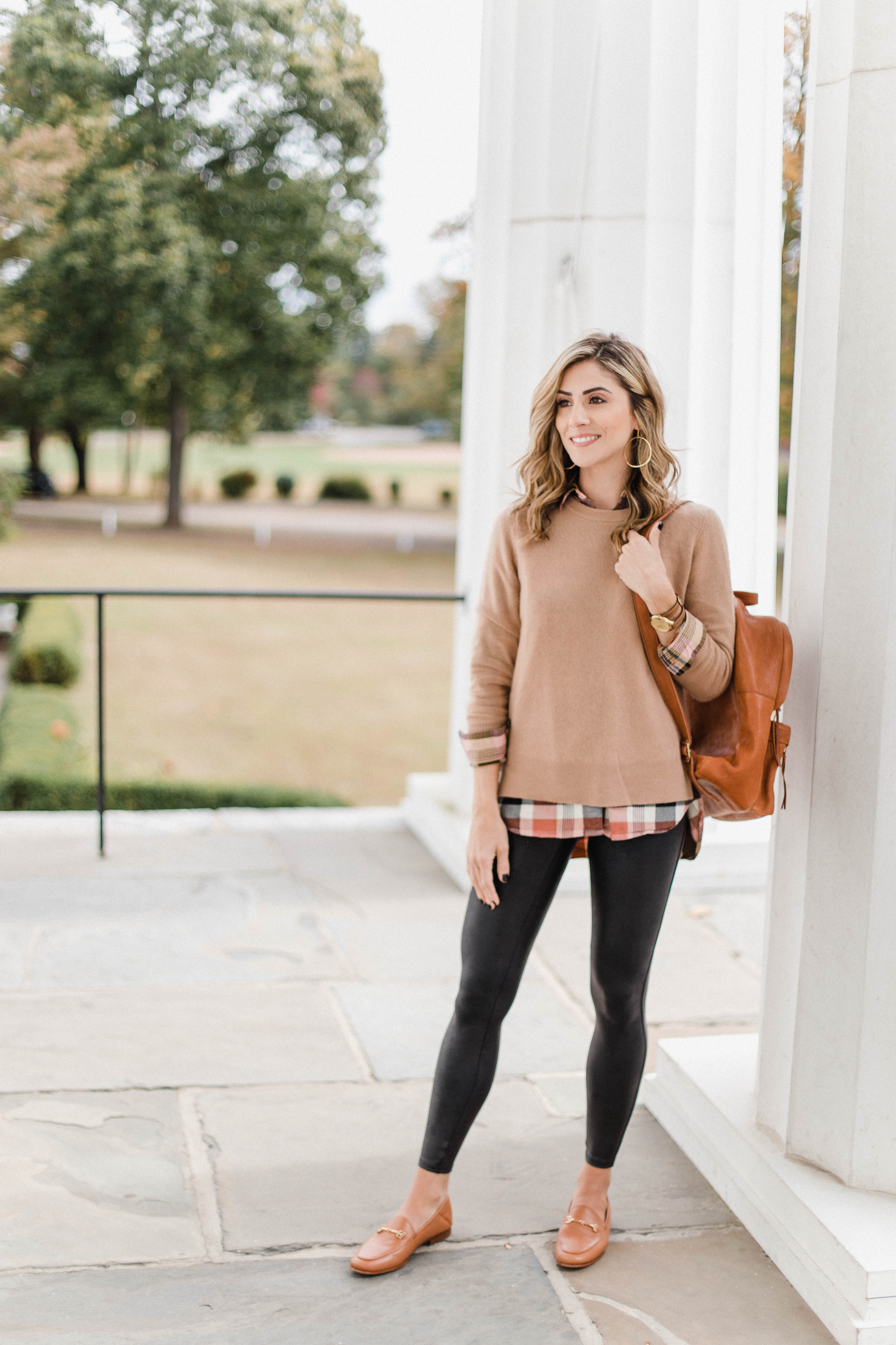 How to Style Spanx Leather Leggings - Lauren McBride