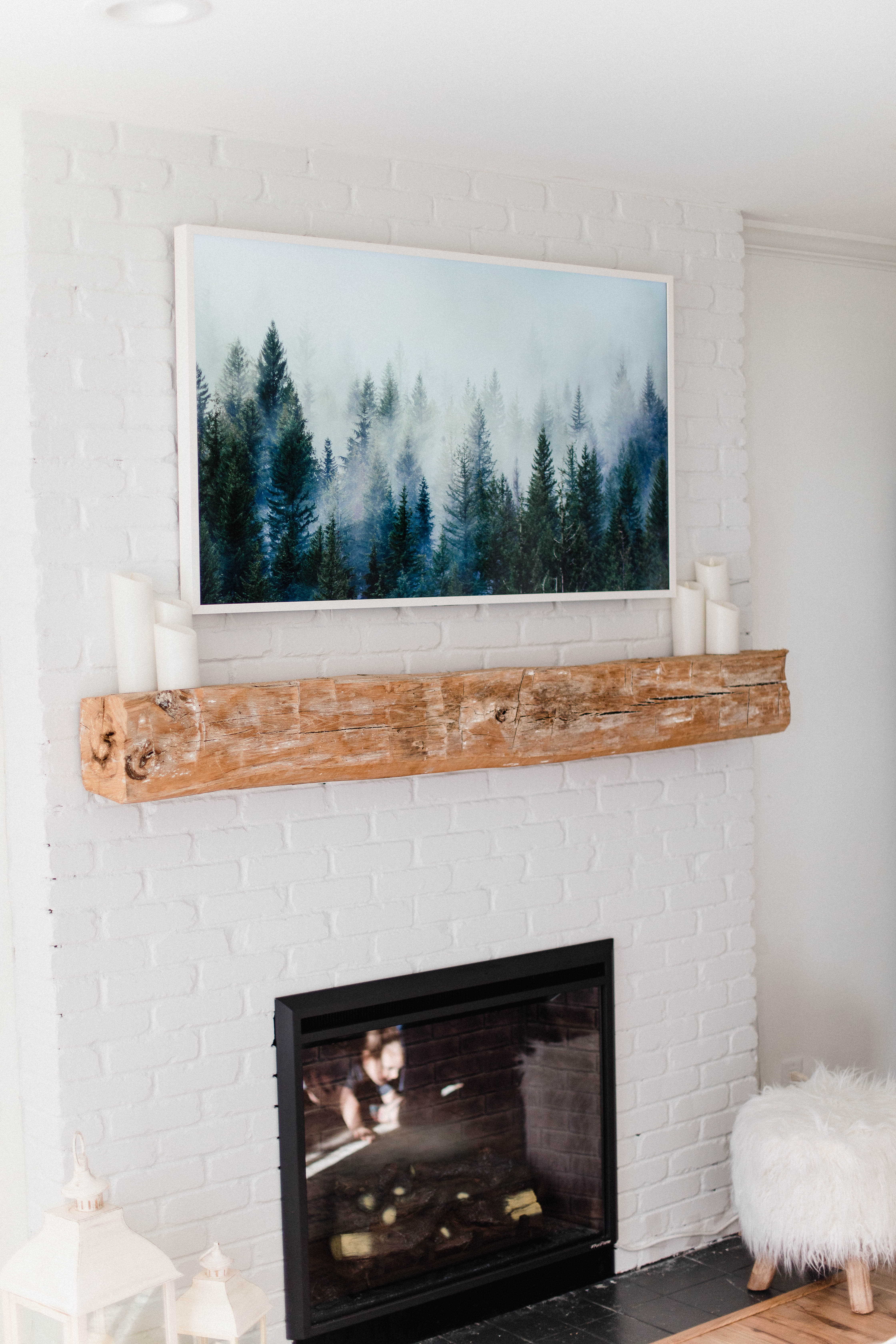 Connecticut life and style blogger Lauren McBride shares how to make the Samsung Frame TV look like art, including sizing and image tips and tricks.