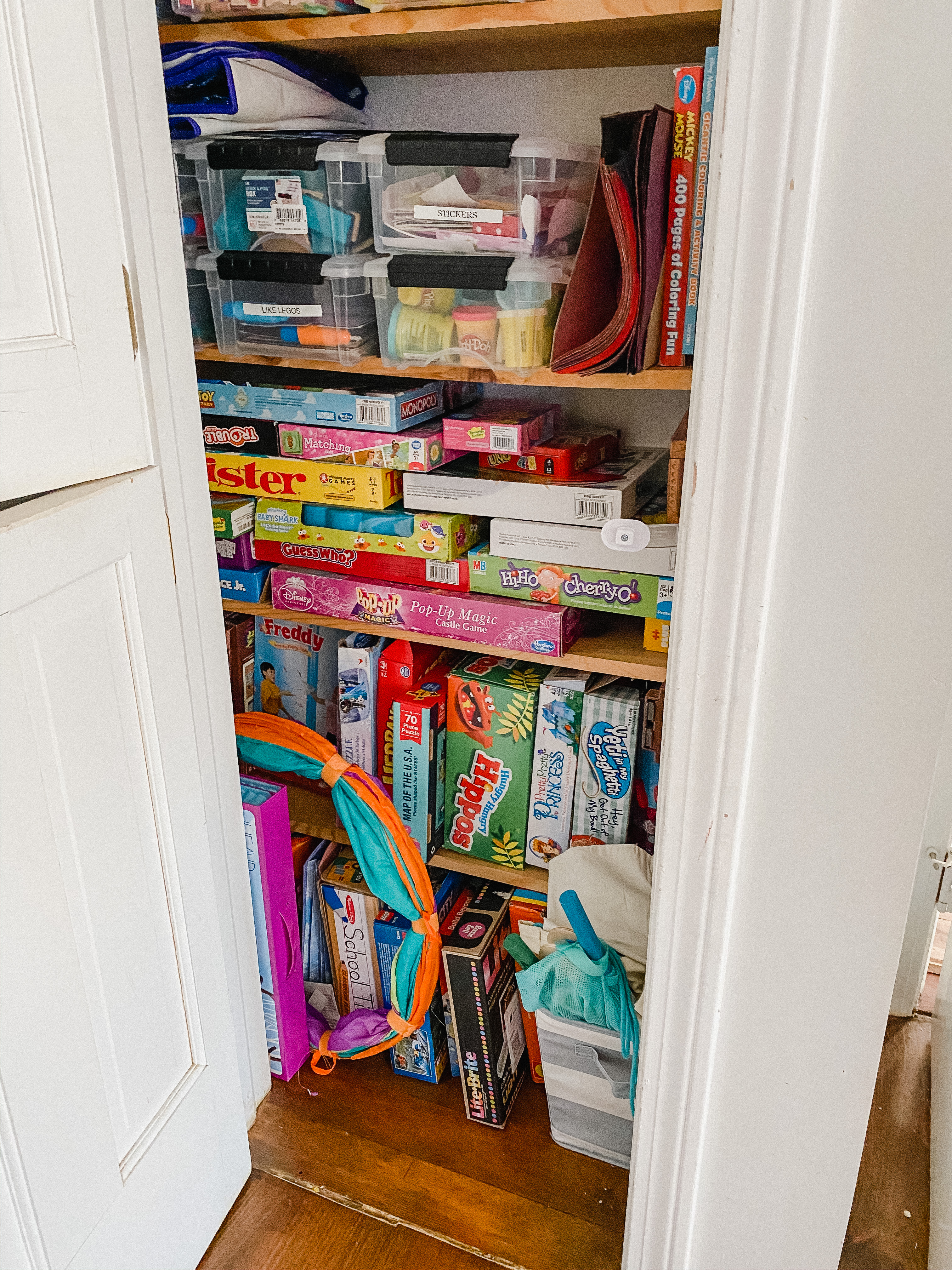 Small Space Organization: Kids' Craft Closet