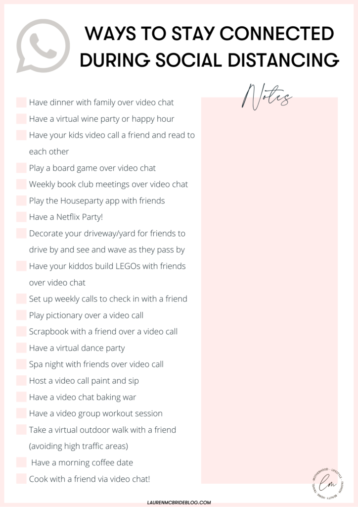 Ways to Stay Connected During Social Distancing - Lauren McBride