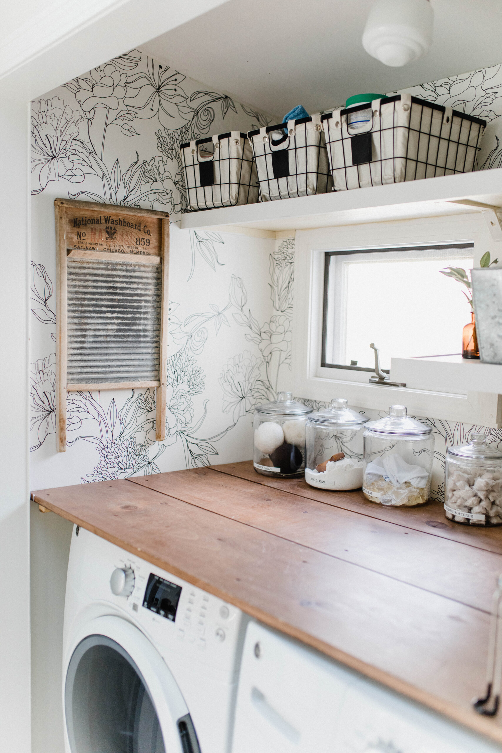 Connecticut life and style blogger Lauren McBride shares her laundry room, the small DIY projects that made a big impact, and sources.