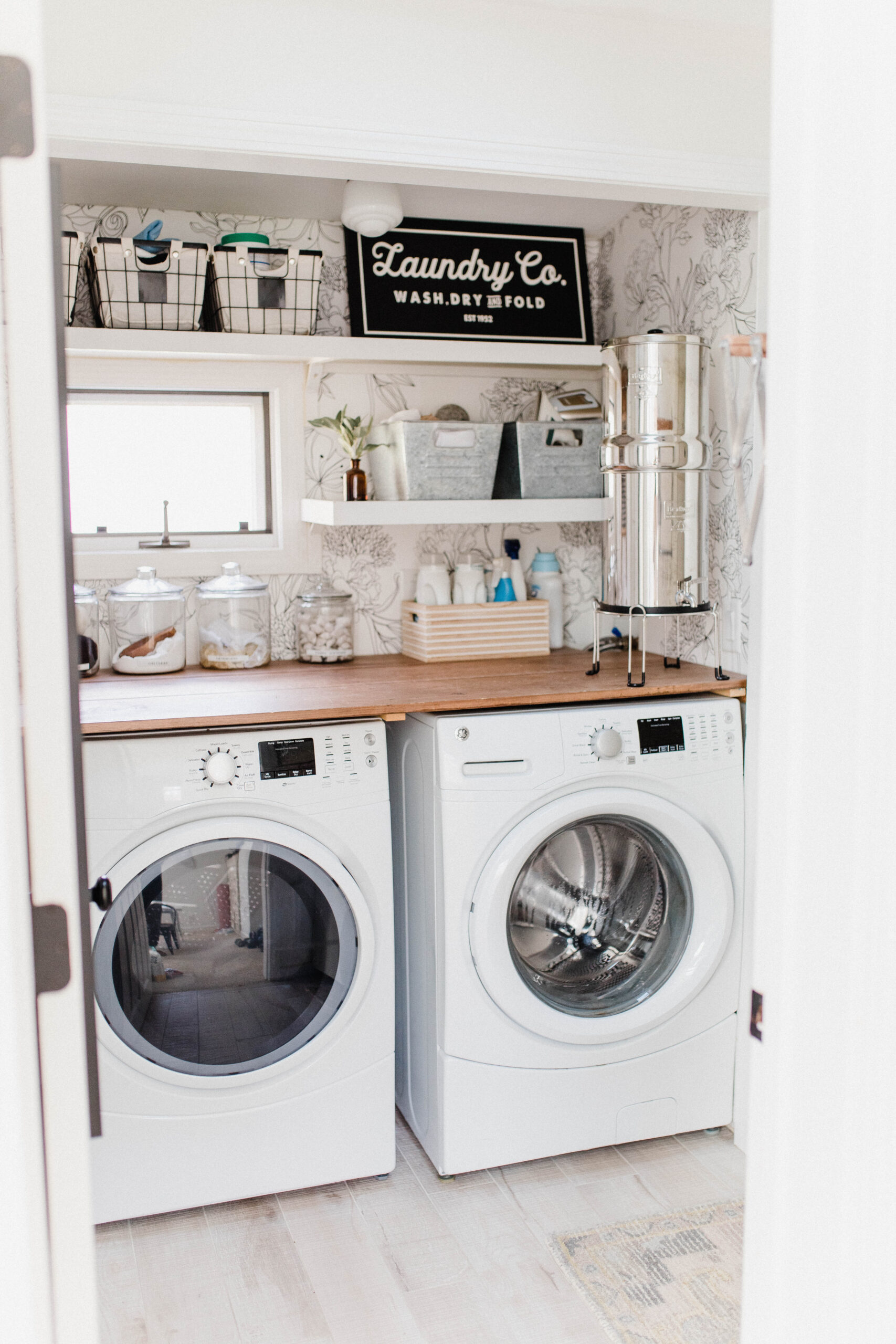 Connecticut life and style blogger Lauren McBride shares her laundry room, the small DIY projects that made a big impact, and sources.