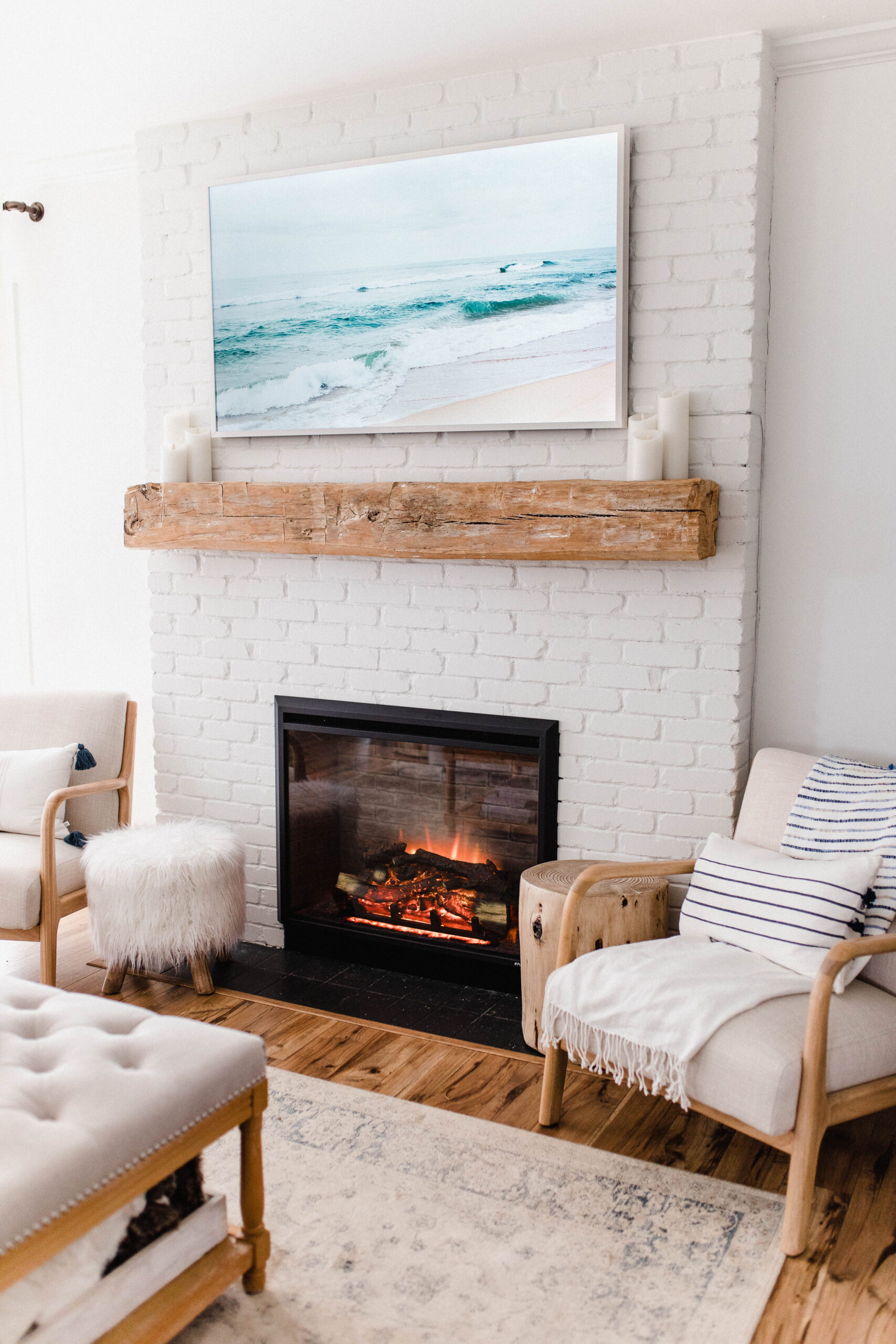 Connecticut life and style blogger Lauren McBride shares a home tour of her East Coast casual living room space, complete with source list.