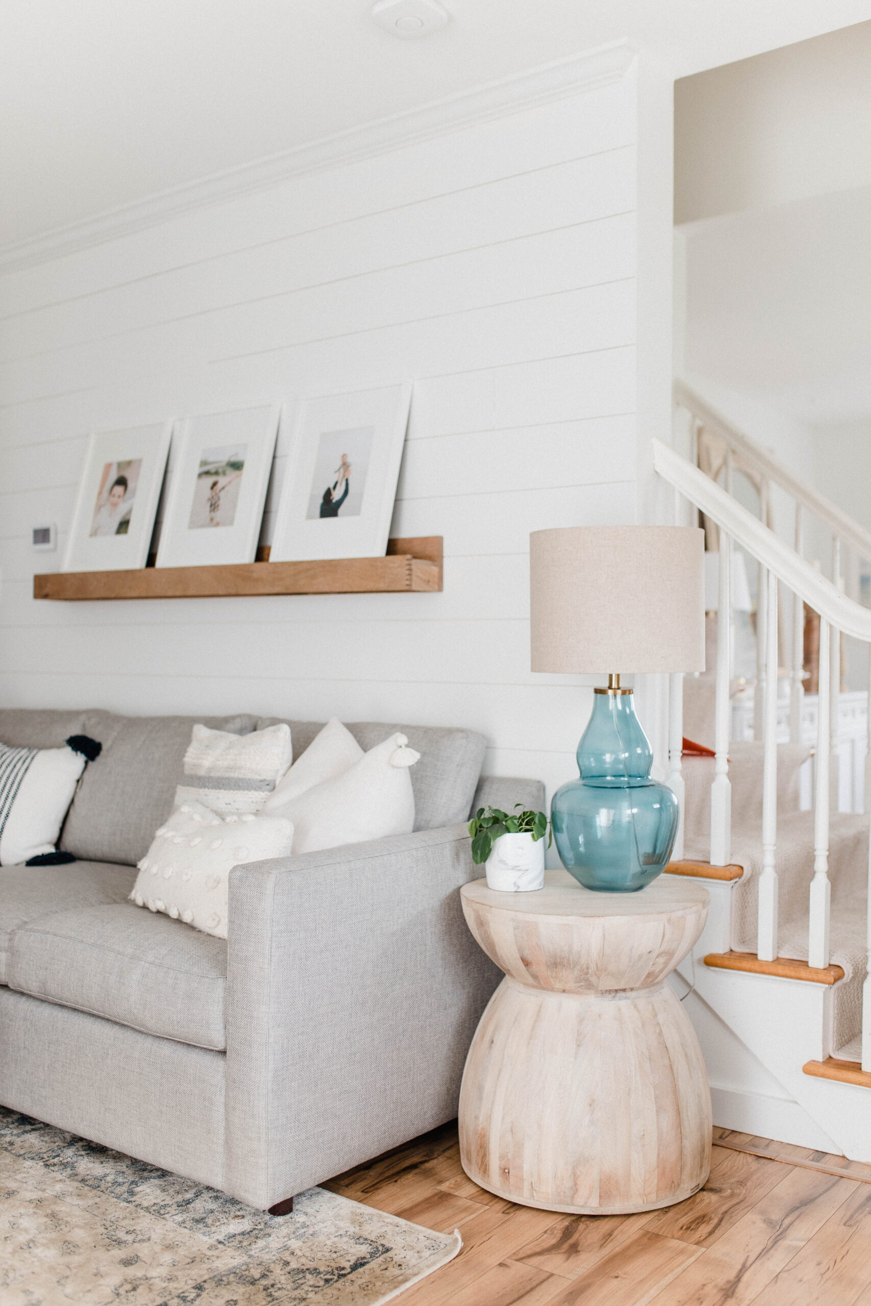 Connecticut life and style blogger Lauren McBride shares a home tour of her East Coast casual living room space, complete with source list.