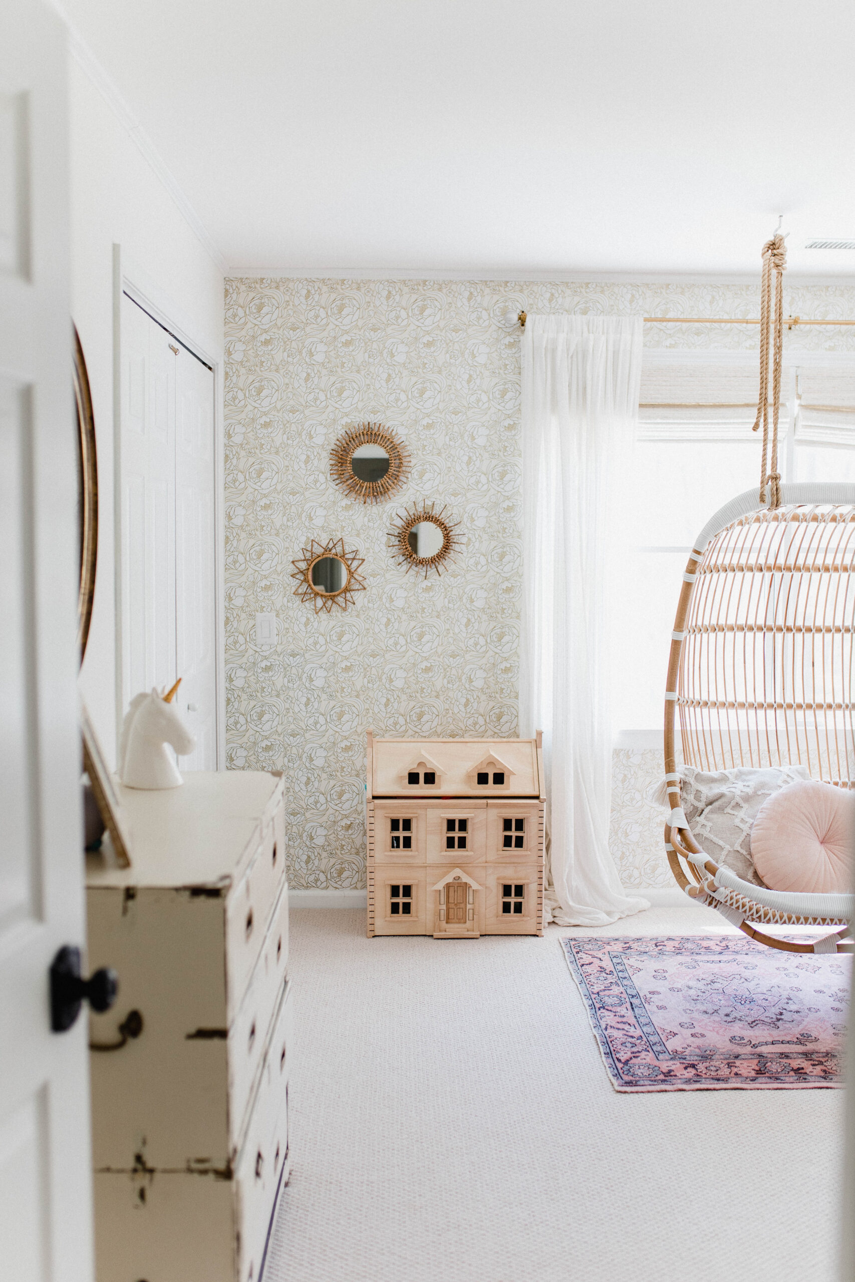 Connecticut life and style blogger Lauren McBride shares her daughter's bedroom - a fun, girly, and sophisticated space for a growing little girl. 