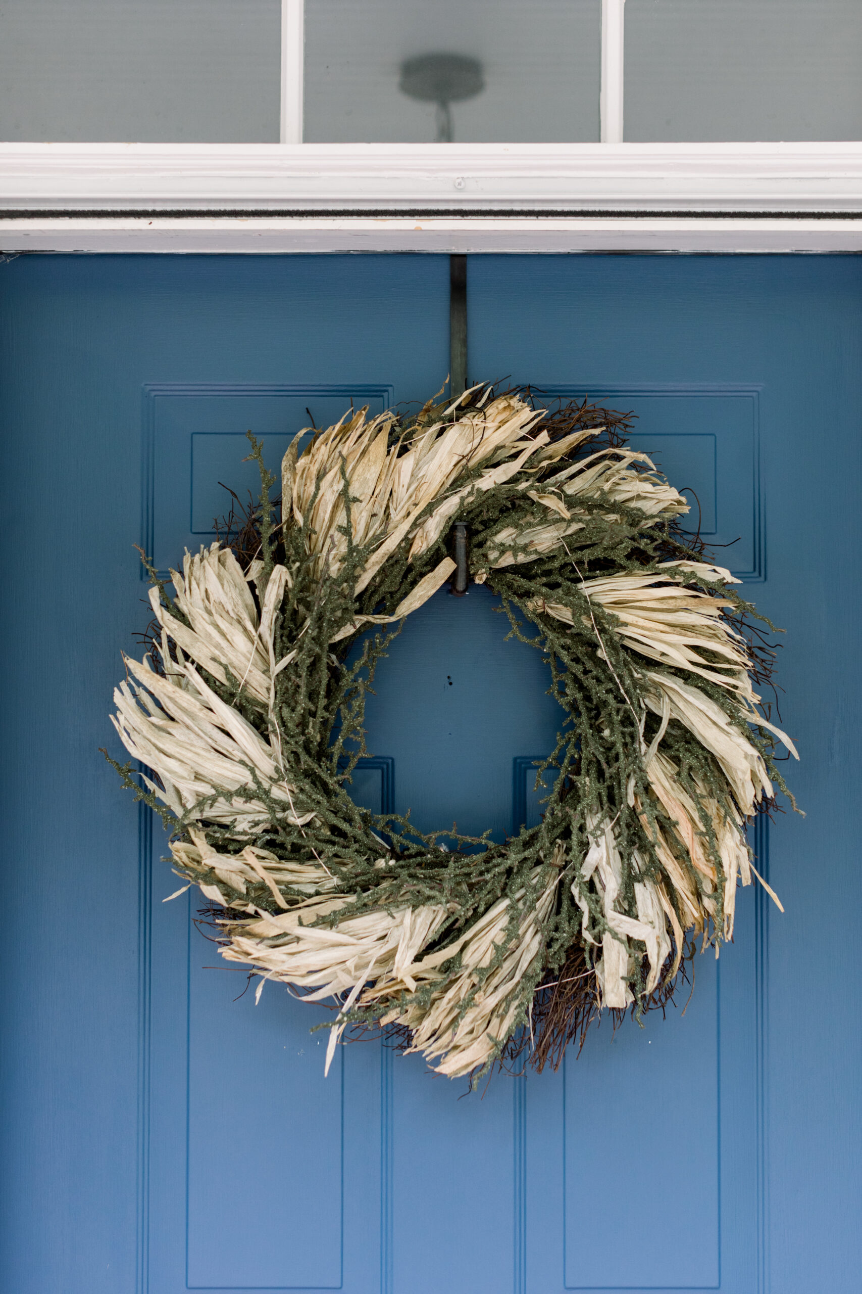 24 Illuminated Harvest Corn Leaf and Vine Wreath by Lauren McBride