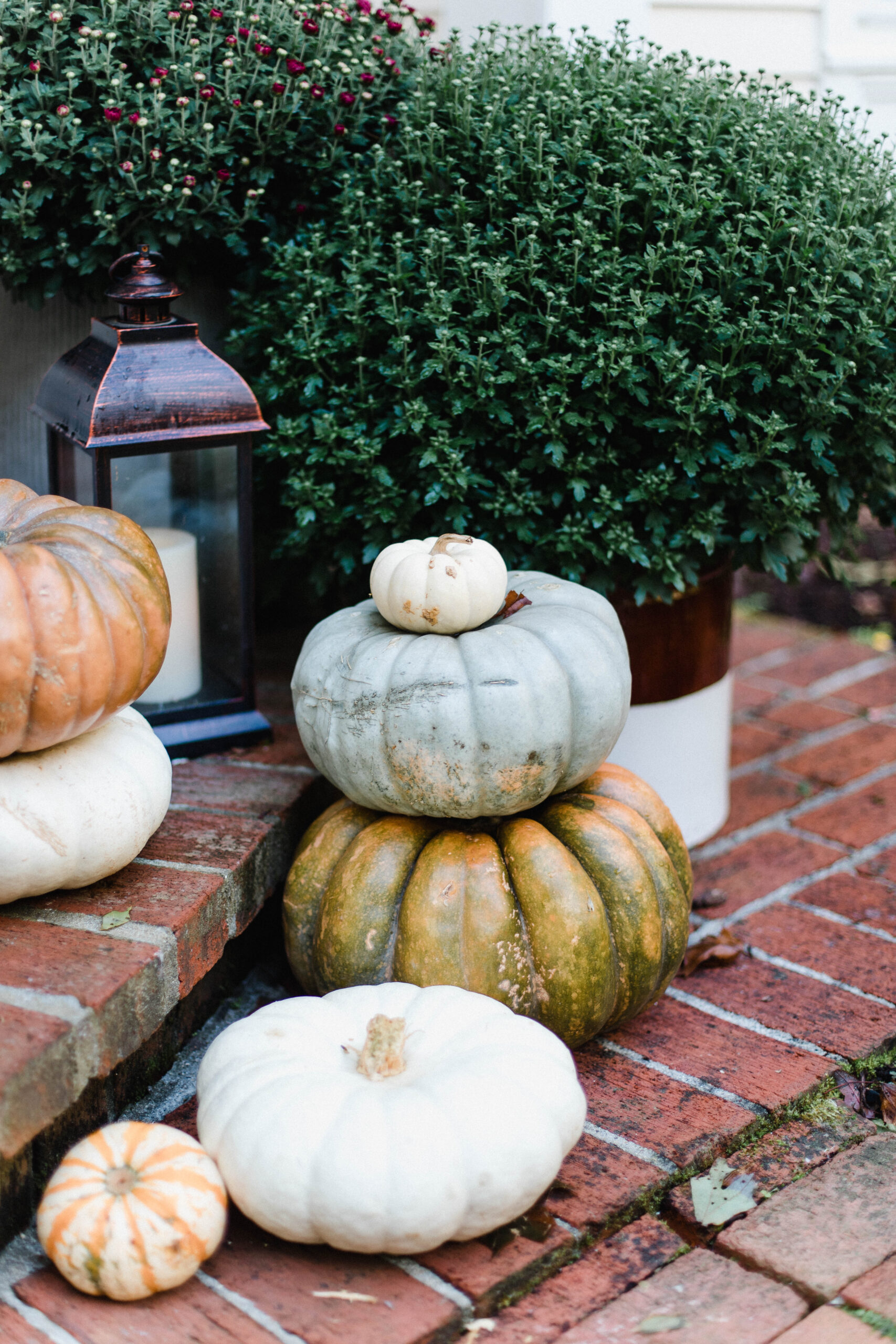 Looking for fall front porch ideas? Connecticut life and style blogger Lauren McBride shares her fall-inspired porch with sources.