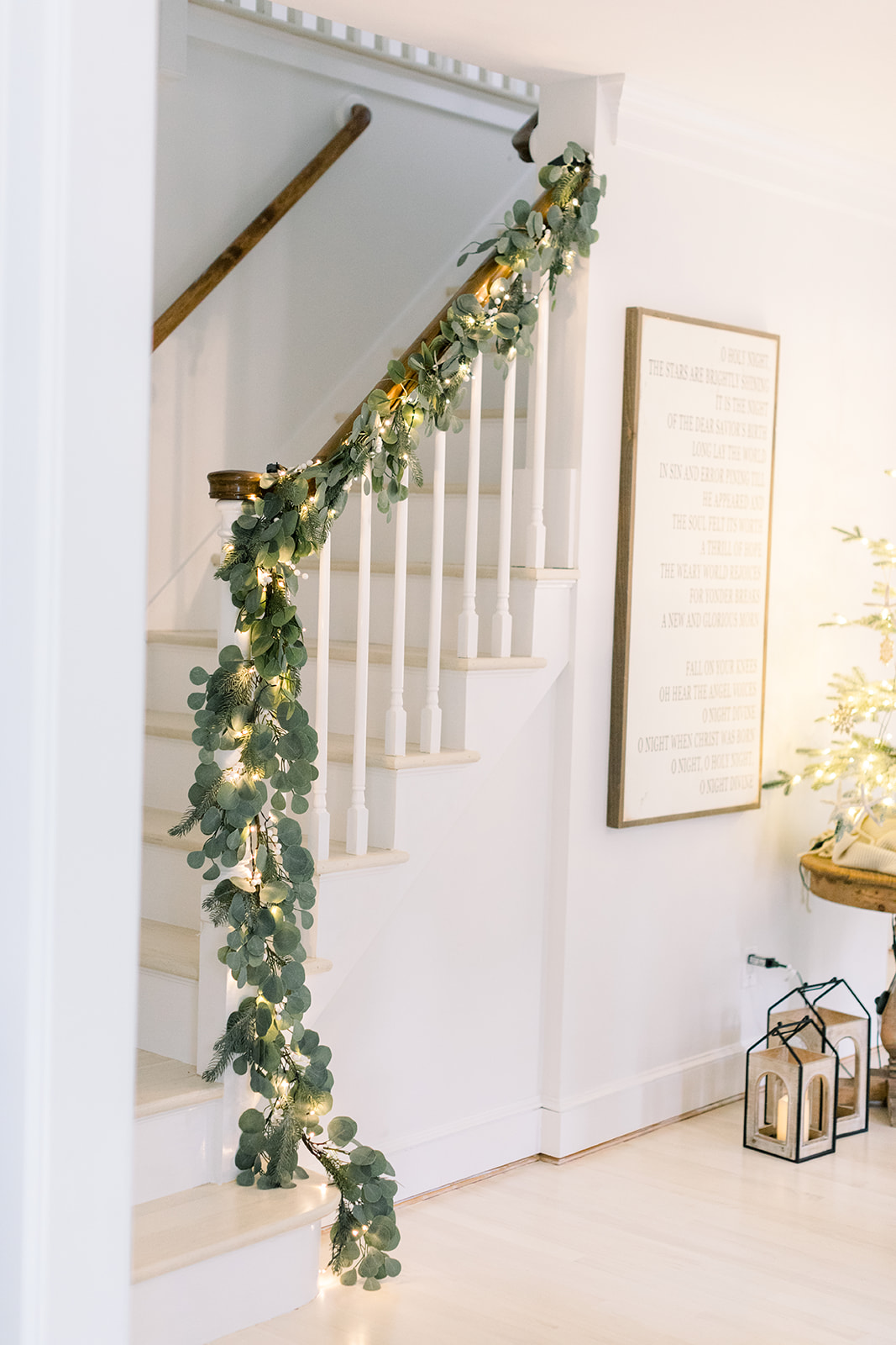 22 Illuminated Eucalyptus, Pine and Berry Wreath by Lauren McBride 