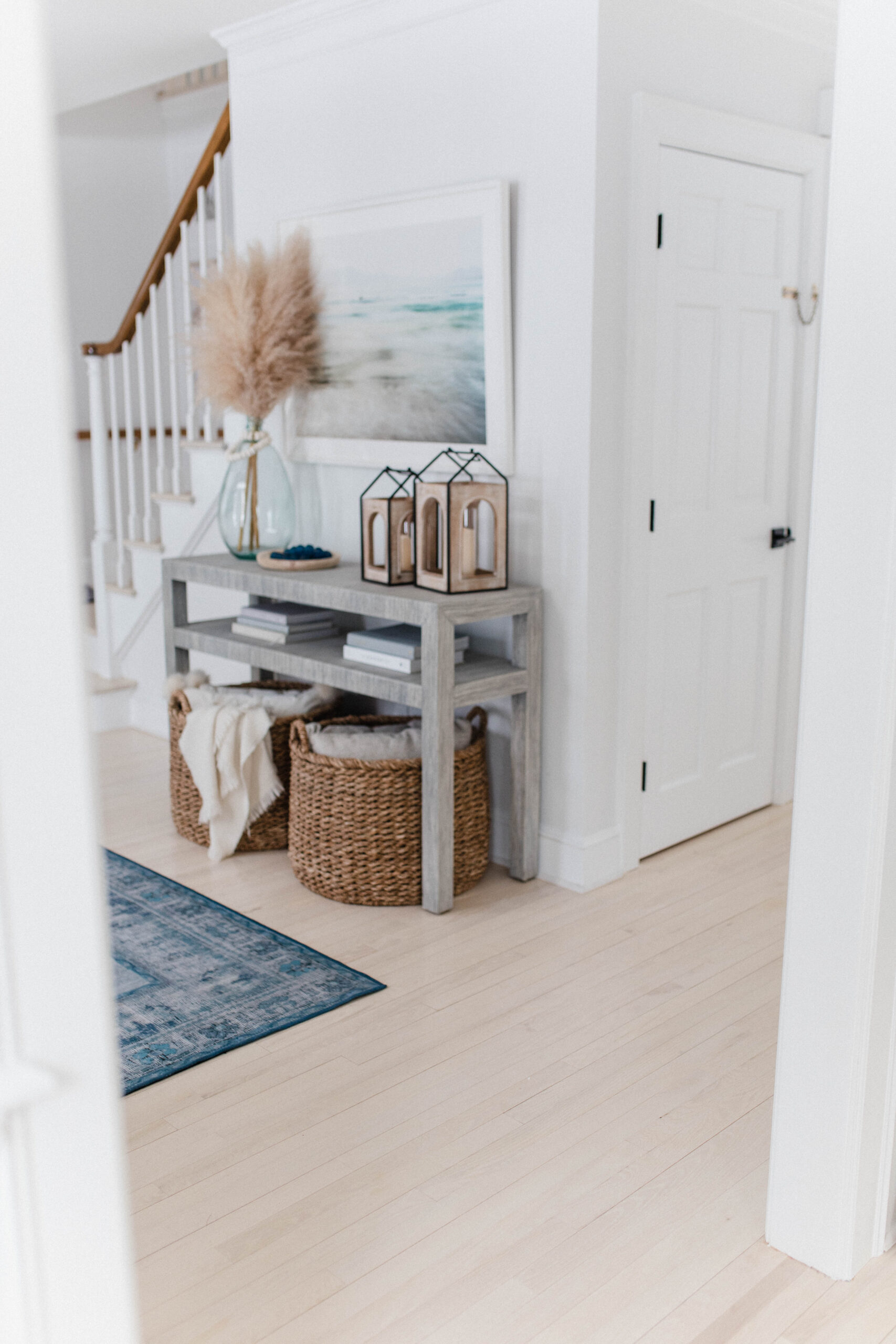 Connecticut life and style blogger Lauren McBride shares the process for bleaching and staining light, coastal-inspired wood flooring. 