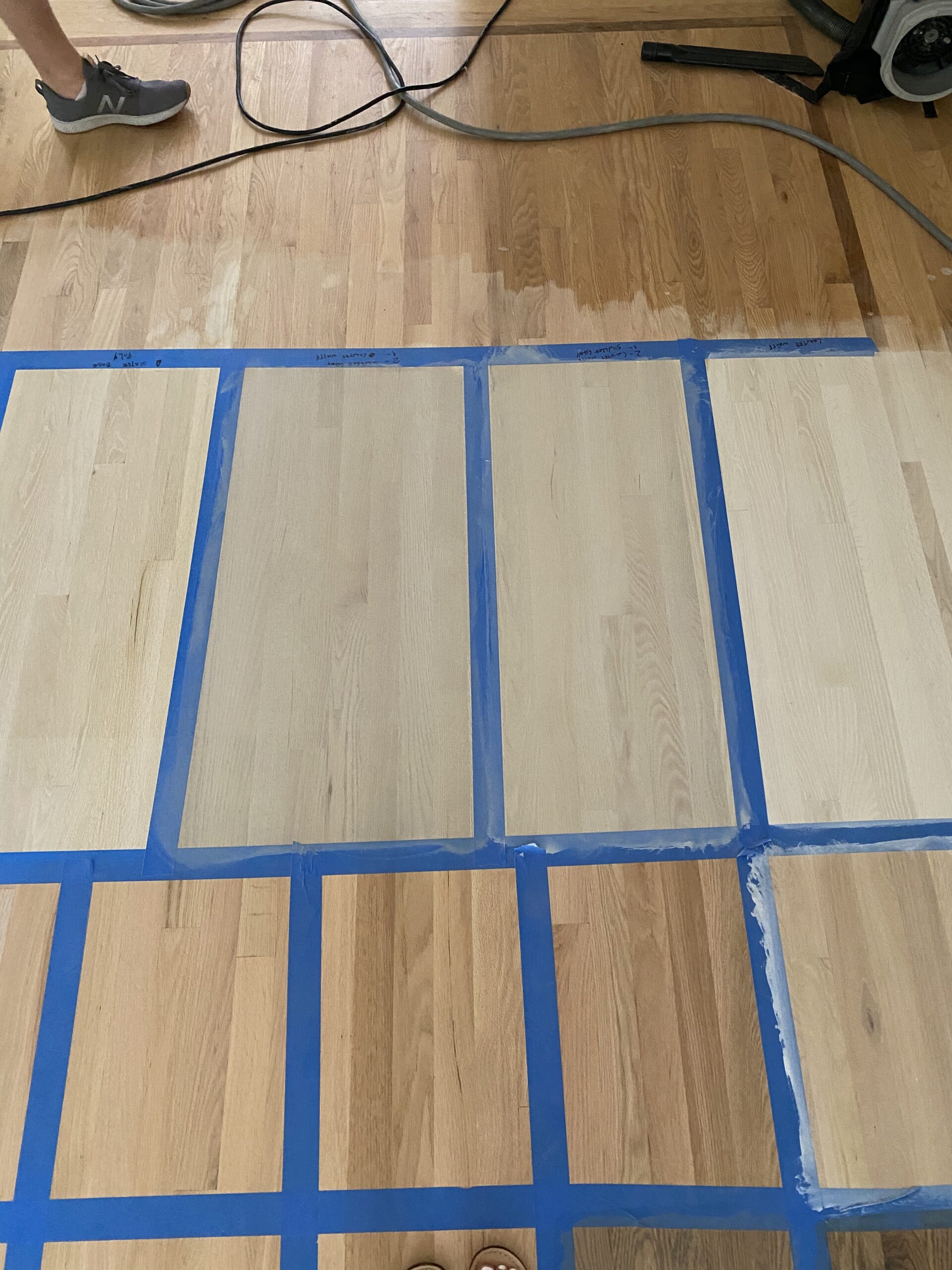 Connecticut life and style blogger Lauren McBride shares the process for bleaching and staining light, coastal-inspired wood flooring. 