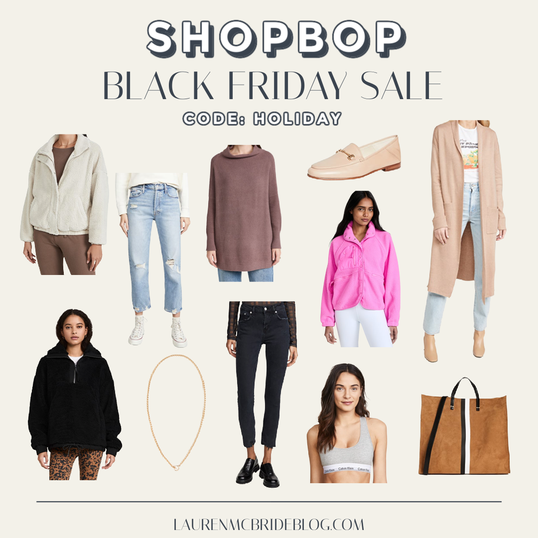 Connecticut life and style blogger Lauren McBride shares her picks from Shopbop's Black Friday sale. 