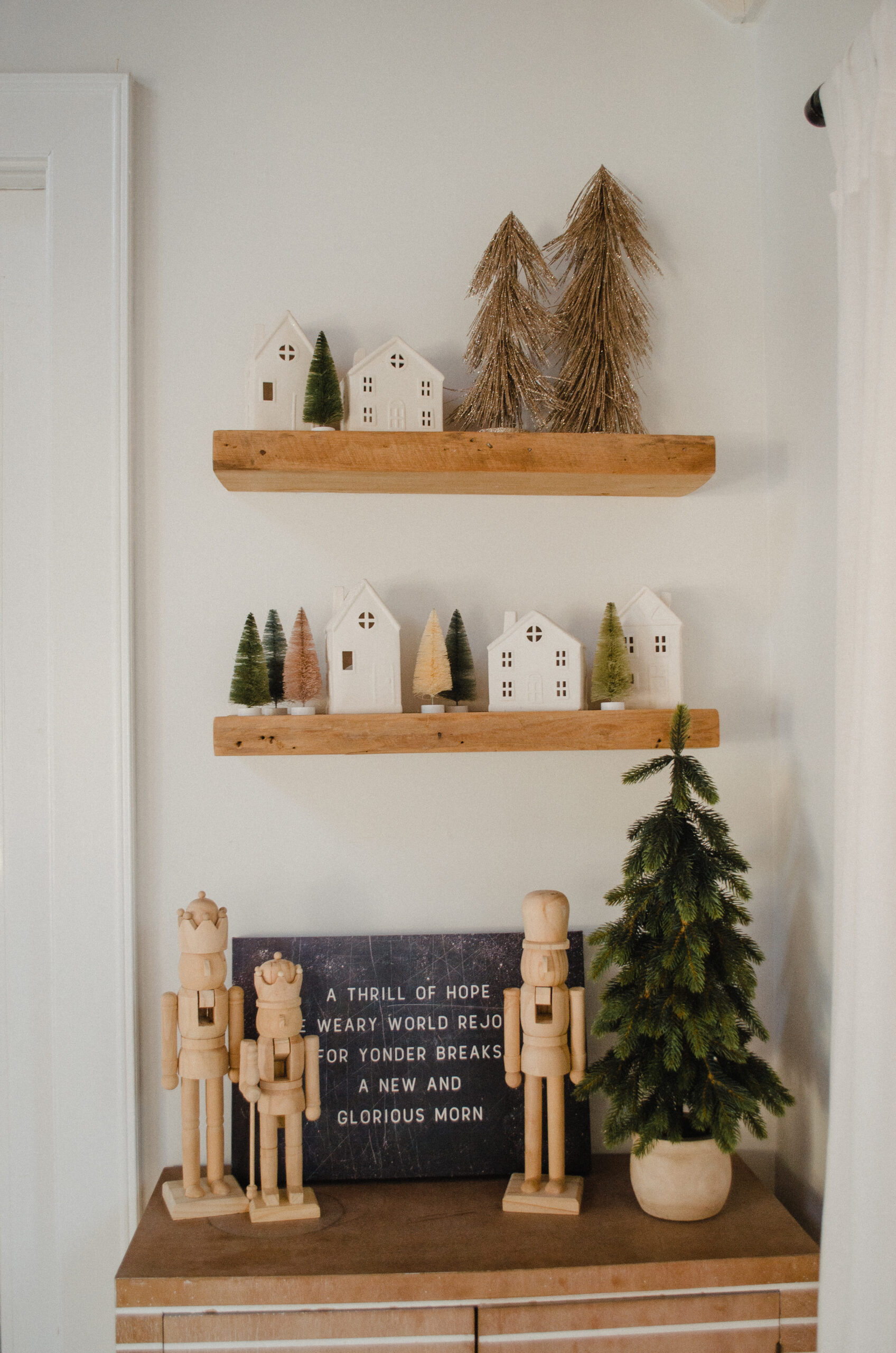 Connecticut life style blogger Lauren McBride shares a photo of her Enchanted Forest Christmas decor.