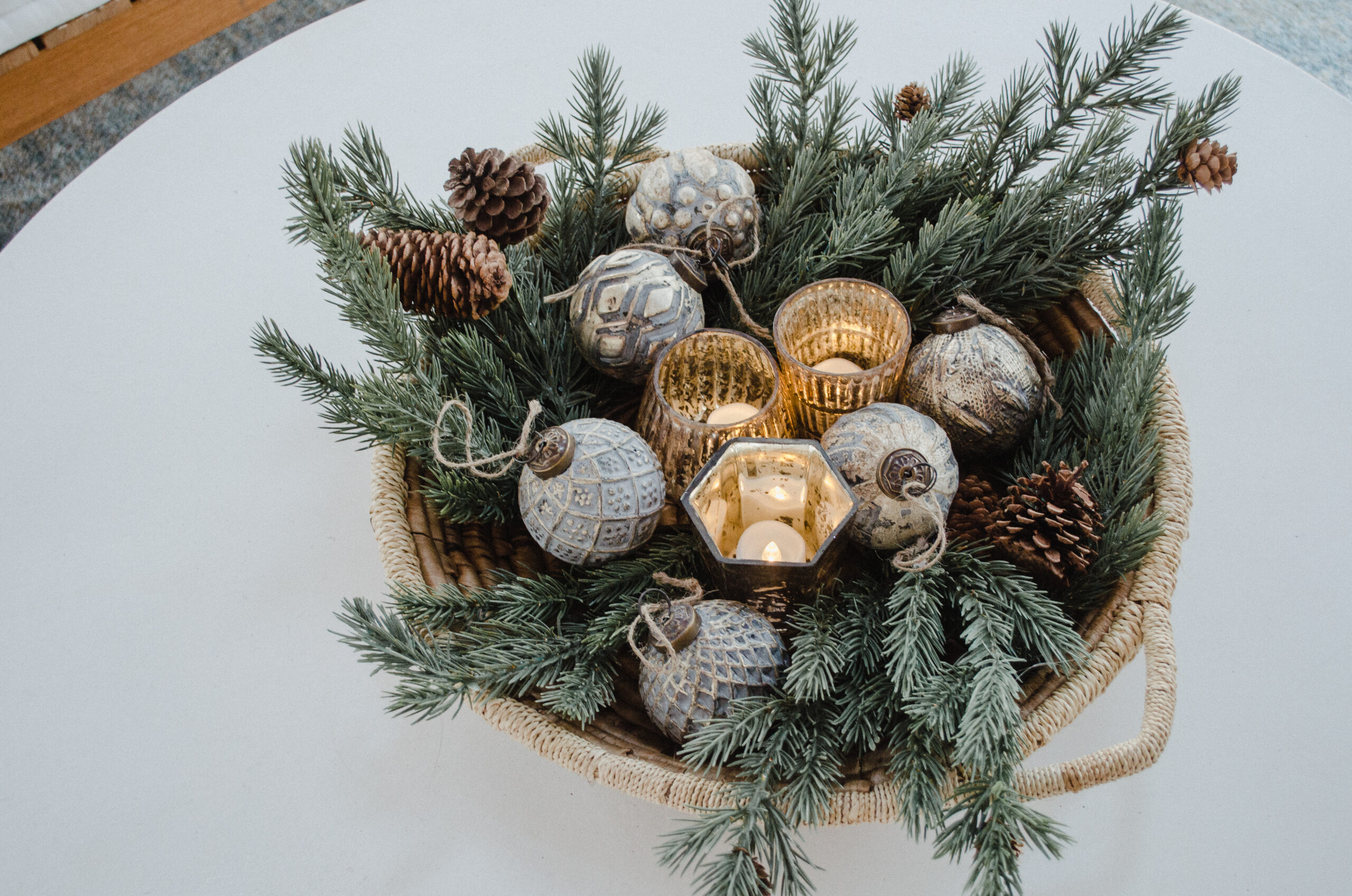 Connecticut life style blogger Lauren McBride shares a photo of her Enchanted Forest Christmas decor.