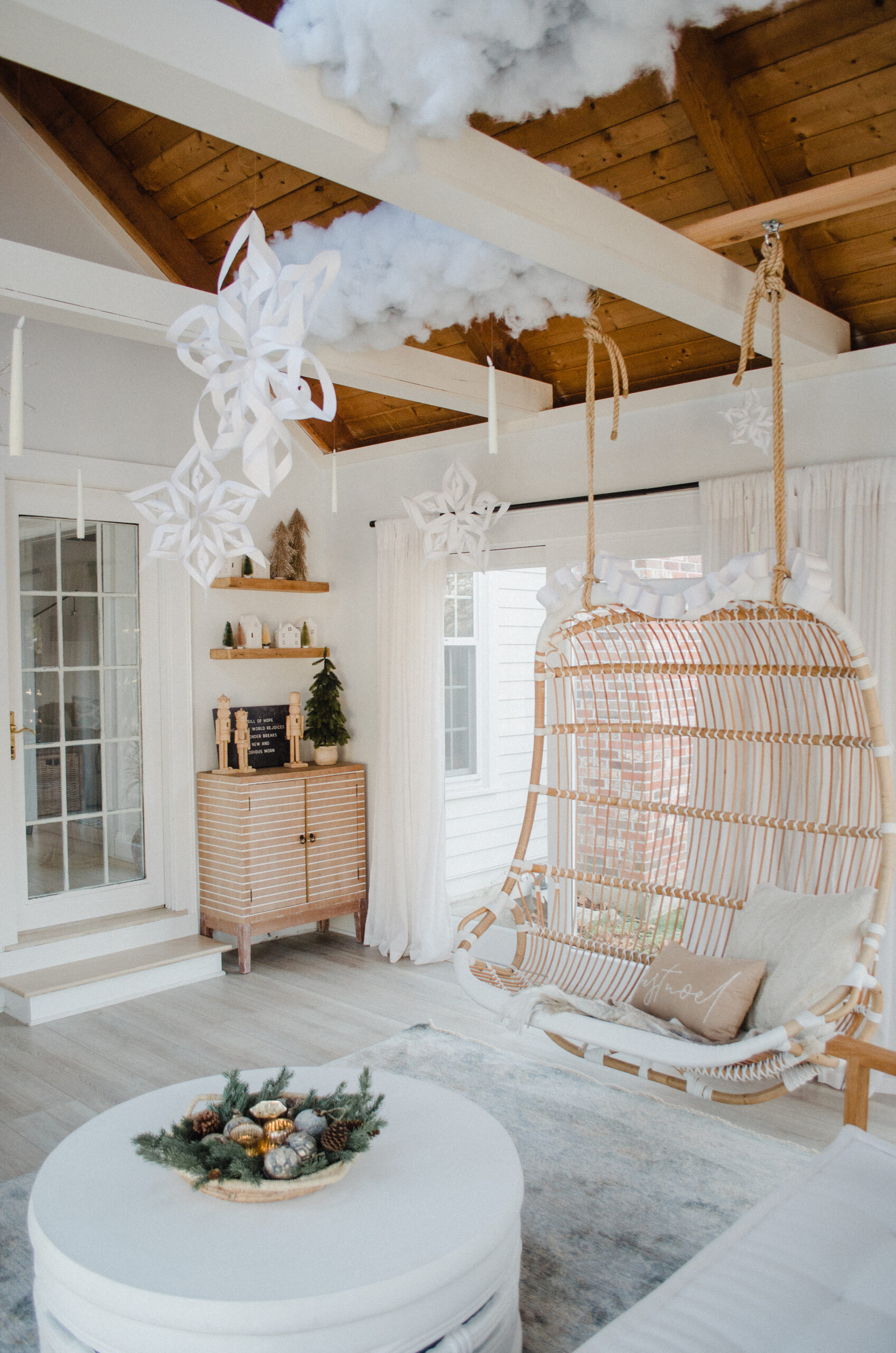 Connecticut life style blogger Lauren McBride shares a photo of her Enchanted Forest Christmas decor.