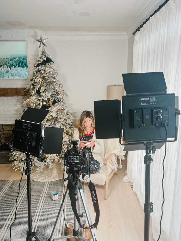 Connecticut Lifestyle blogger Lauren McBride shares a photo of her shoot for QVC+.