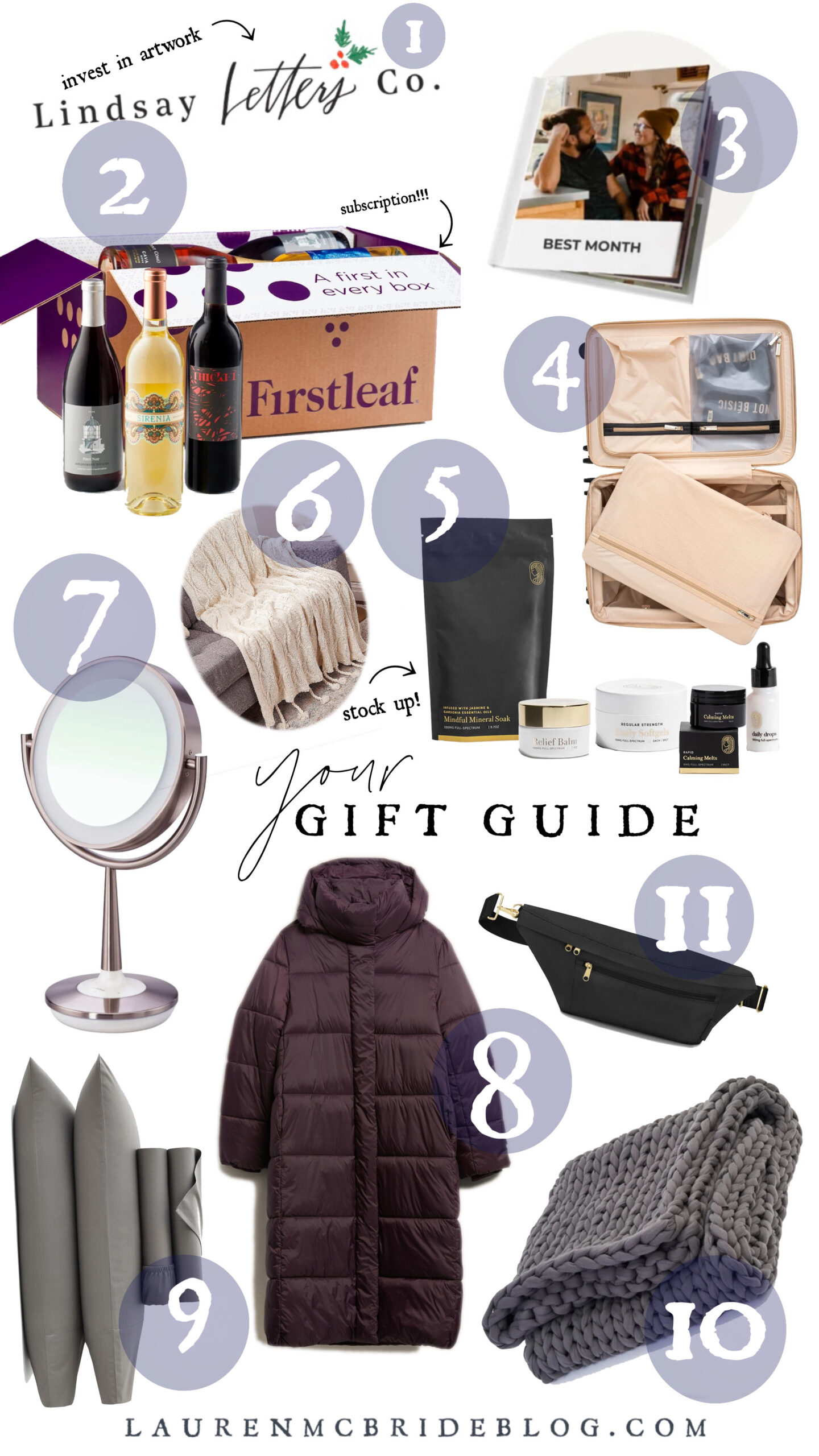 Connecticut lifestyle blogger Lauren McBride shares a photo college of her 2022 gift guide for yourself.