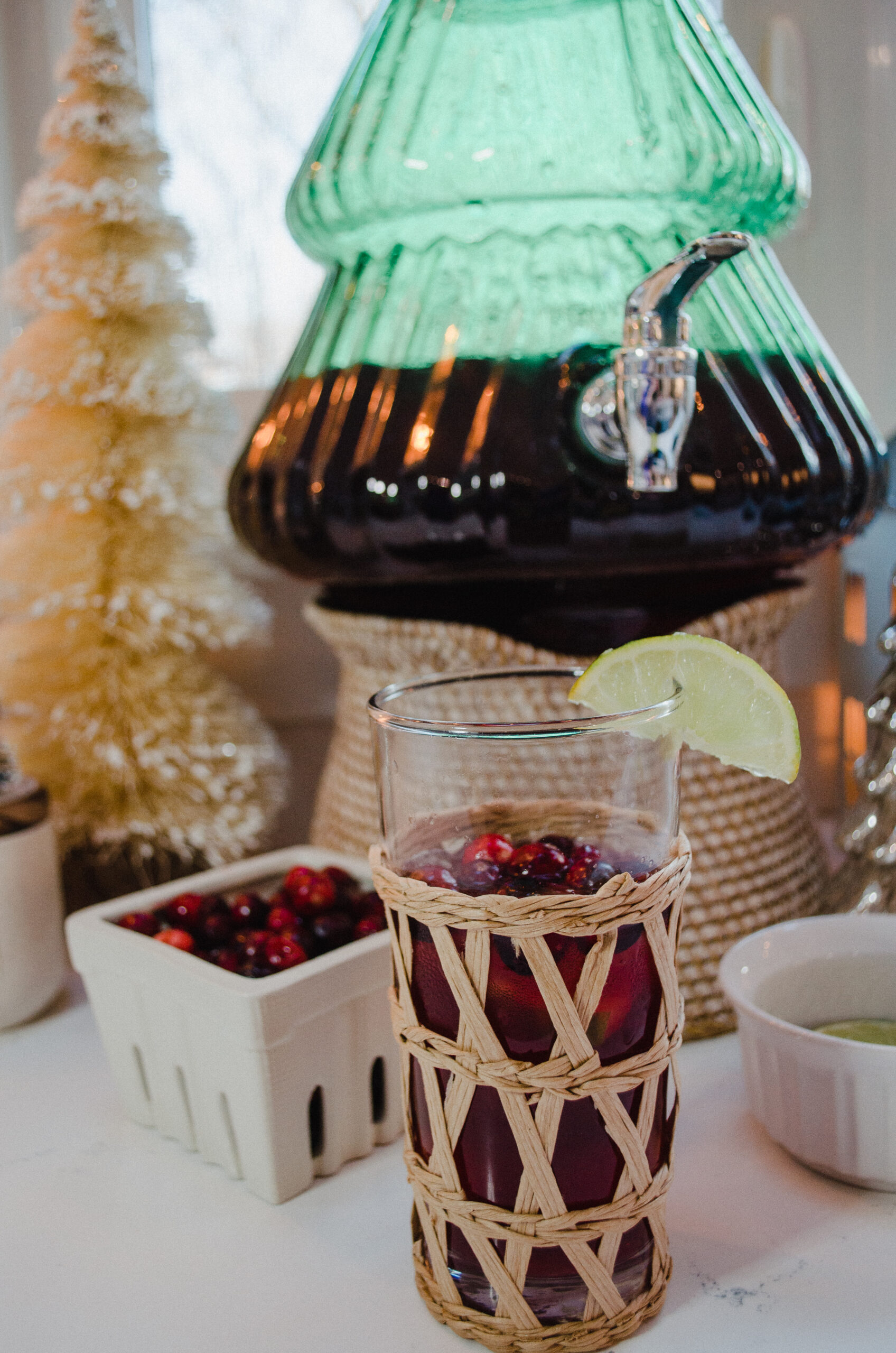 Christmas Tree Glass Drink Dispenser