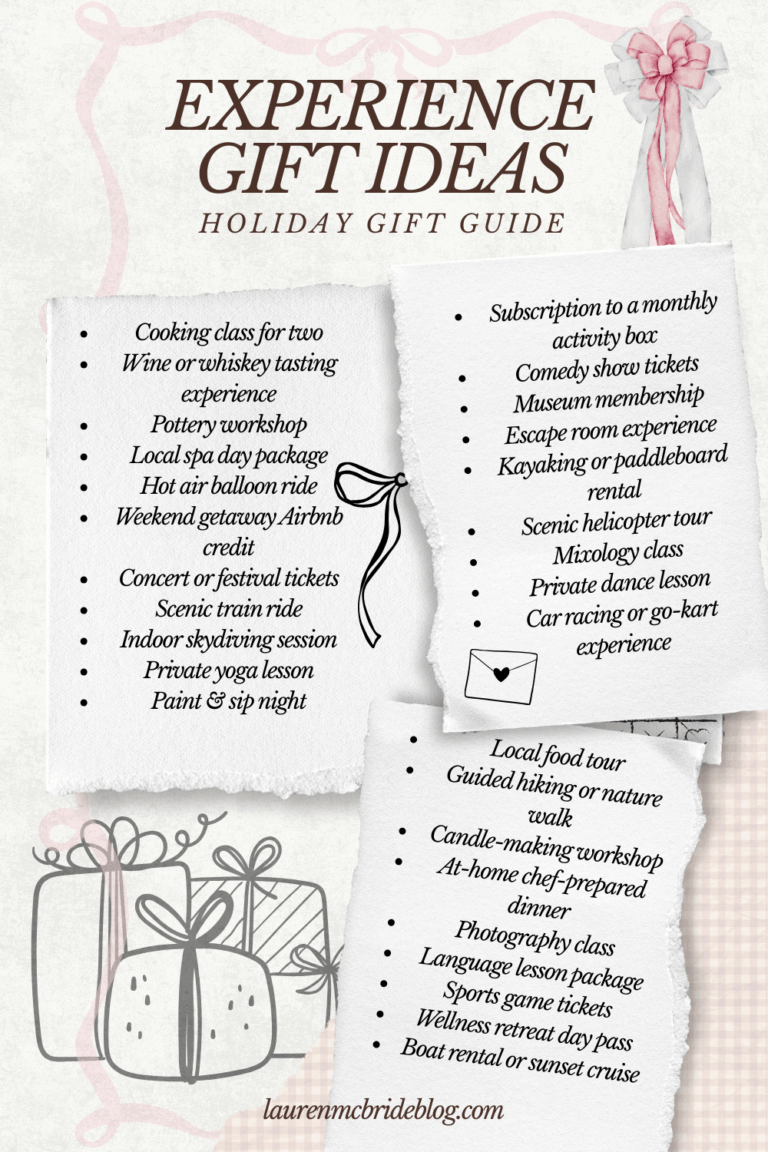 Ideas For Experience Gifts This Holiday